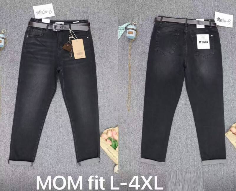 Spodnie damskie jeansy Roz L-4XL, 1 Kolor Paczka 10 szt
